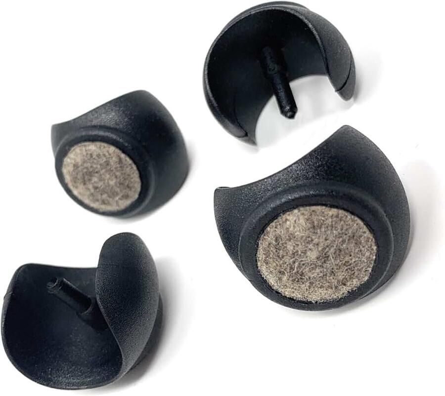 Viltdoppen set van 4 stoelglijders vloerbeschermers Ø 24-26 mm Silencer meubelglijders klemhulp met geluidsdempend viltglijoppervlak