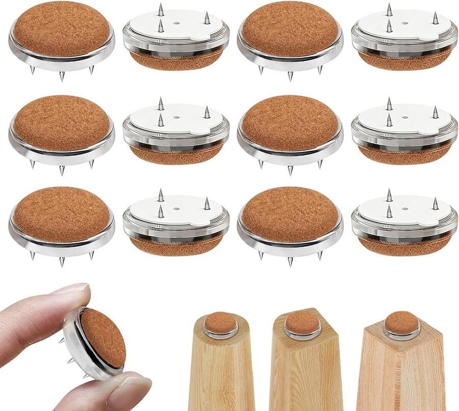 Viltdoppen voor stoelen viltglijders stoel nagelvilt voor stoelen met spijker 19 mm drievoudig nagelsysteem Arc stabiele stoelglijder vilt voor parket laminaat tegels vloerbescherming