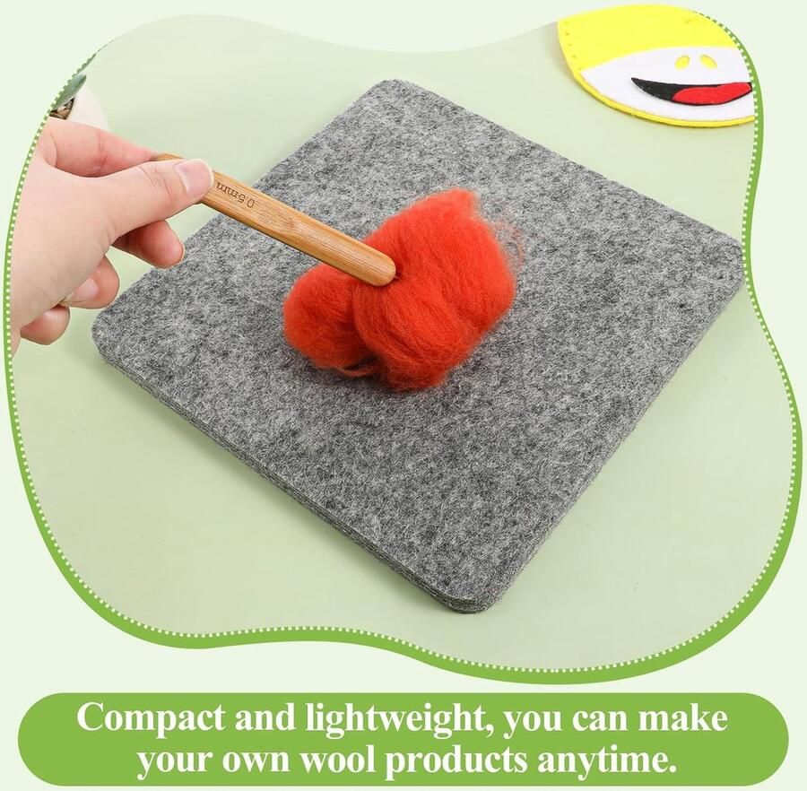Vilten Pad Grijs Spons Pad 8 × 8 in Naald Vilt Pads voor Om het even welke Wolvilten Levert