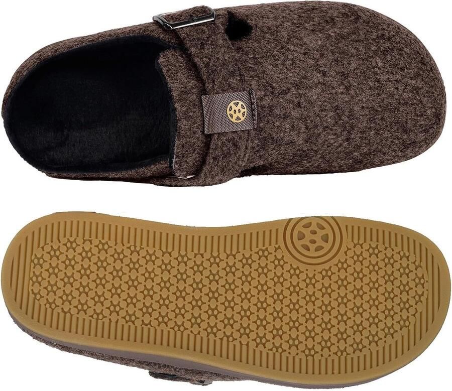 Vilten pantoffels voor en instappers warme huispantoffels winter huisschoenen binnen en buiten met ondersteuning van de voetboog en uitneembaar voetbed