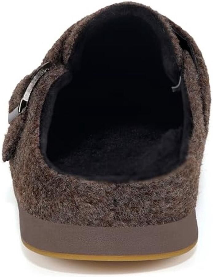 Vilten Slipper Warme Pantoffels Bruin