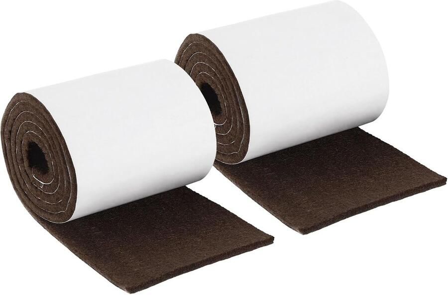 Viltglijders zelfklevend 101 6 x 10 x (l x b x d) meubelglijders vilt sterke viltstrips antislip pads voor meubels tafel- en stoelbeschermlaag bruin 2 stuks