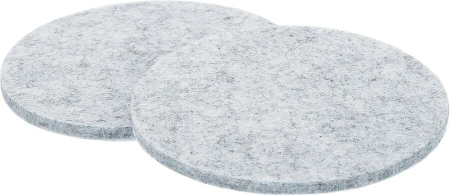 Viltglijders zelfklevend 2 stuks 100 x 100 x 5 mm (l x b x d) meubelglijders vilt ronde viltglijders antislip pads voor meubels tafel- en stoelbeschermlaag grijs