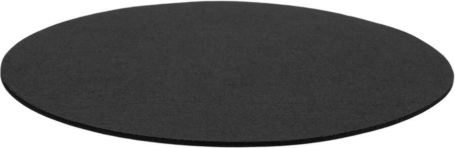 Viltglijders zelfklevend 260 x 260 x 3 mm (l x b x d) meubelglijders vilt ronde viltglijders antislip pads voor meubels tafel- en stoelbeschermlaag zwart 1 stuk