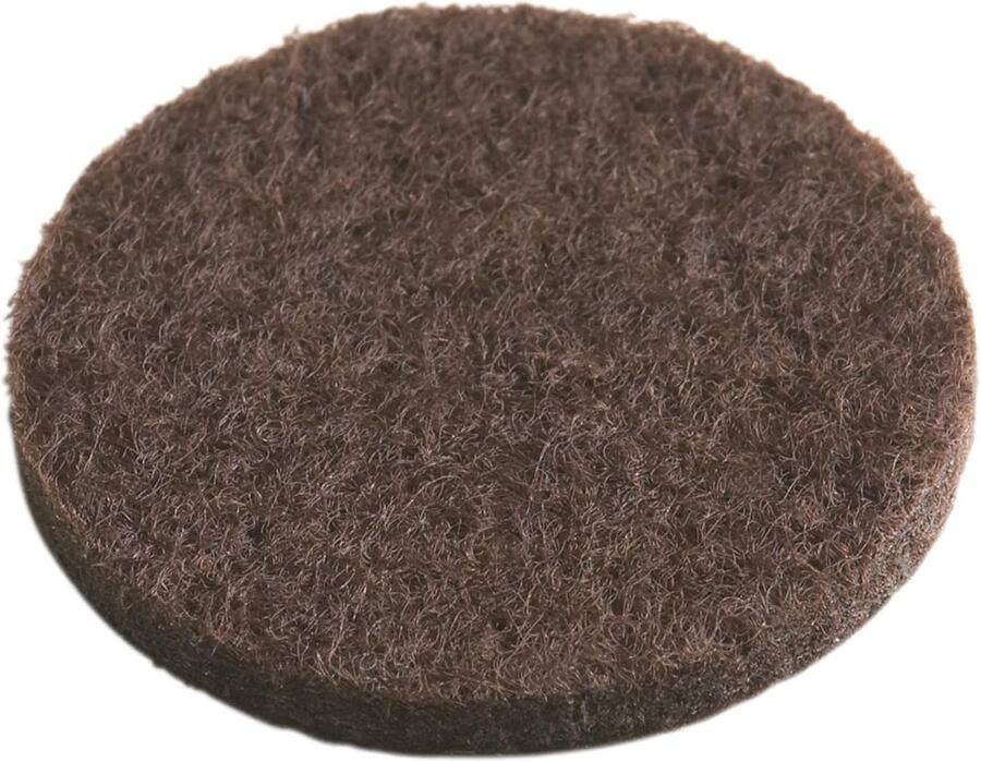 Viltglijders zelfklevend effectieve bescherming van uw meubels en stoelen meubelglijders set voor gevoelige vloeren stoelglijders vloerglijders Ø 17 mm (100 Stuk) bruin