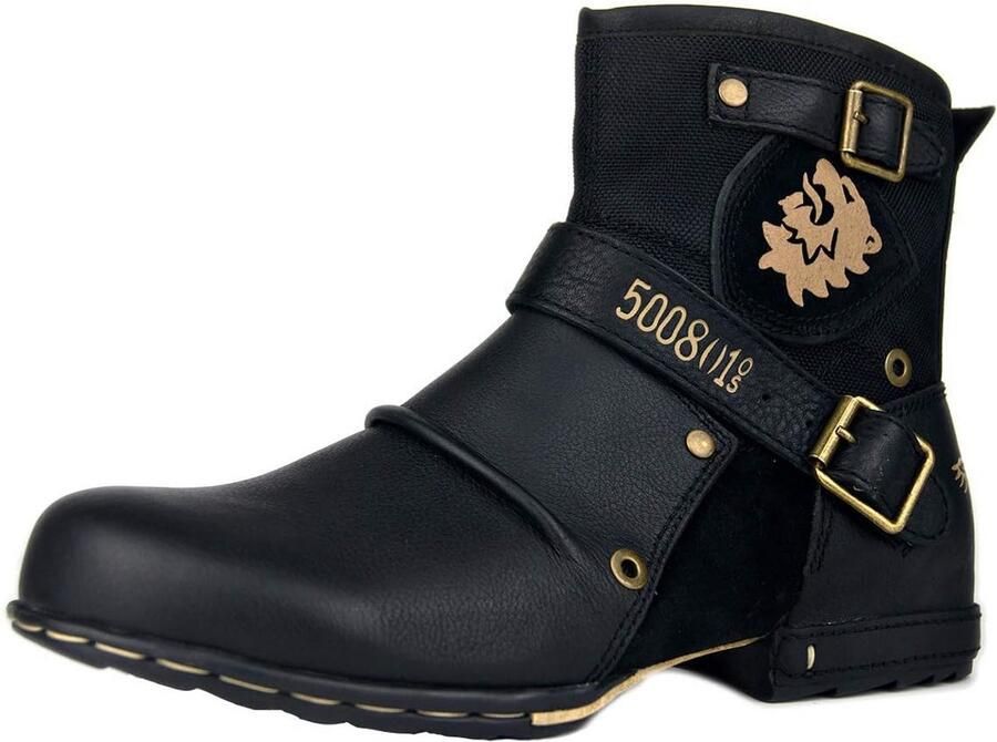 Vintage Leren Enkel Winterlaarzen voor Heren Klassieke Casual Desert Boots