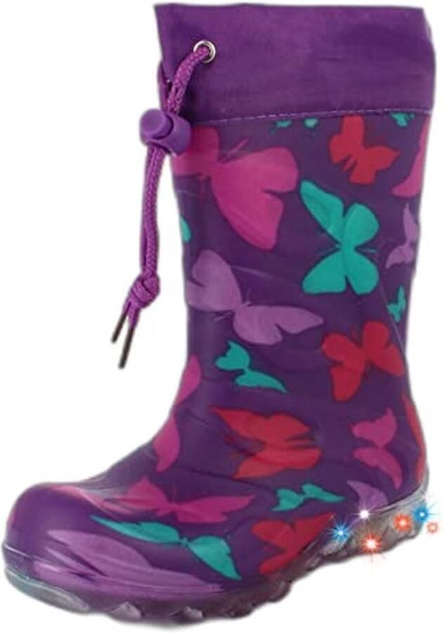 Meisjes Flip Flops Met Vlinders Waterdichte Winterboots in Paars