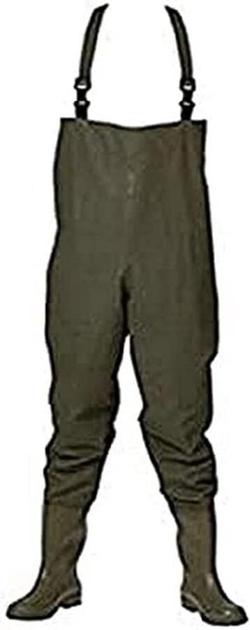 Vislaarzen Waterdichte Laarzen Vissen en Outdoor Rubberen Antislipzool Donker Groen