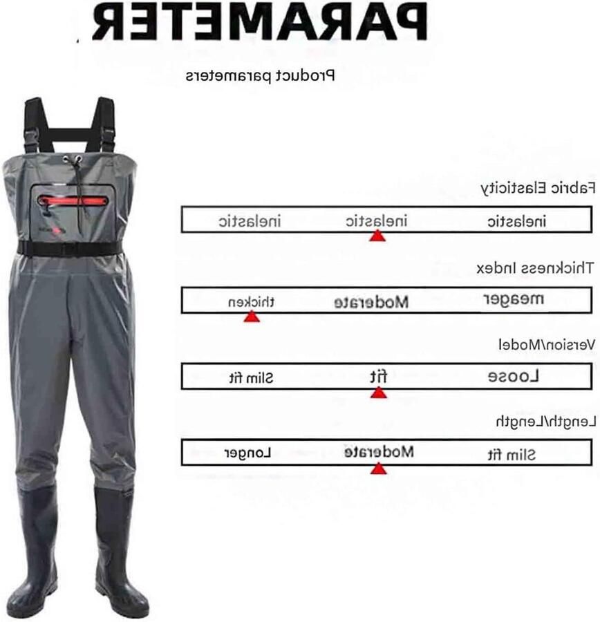 Vispak met Laarzen Waterdichte Waders Vissen en Outdoor Ade d en Warm Blauw