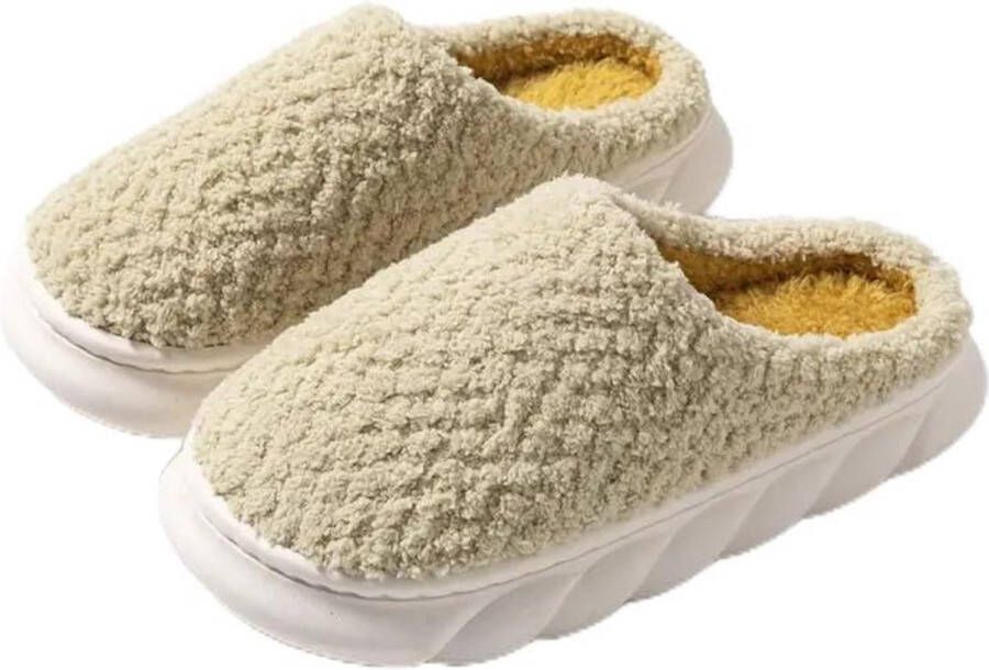 Vivva Warme Sloffen Pantoffels Anti Slip Zolen Unisex Lichtgroen Zacht Warm en Comfortabel COZYSTEPS