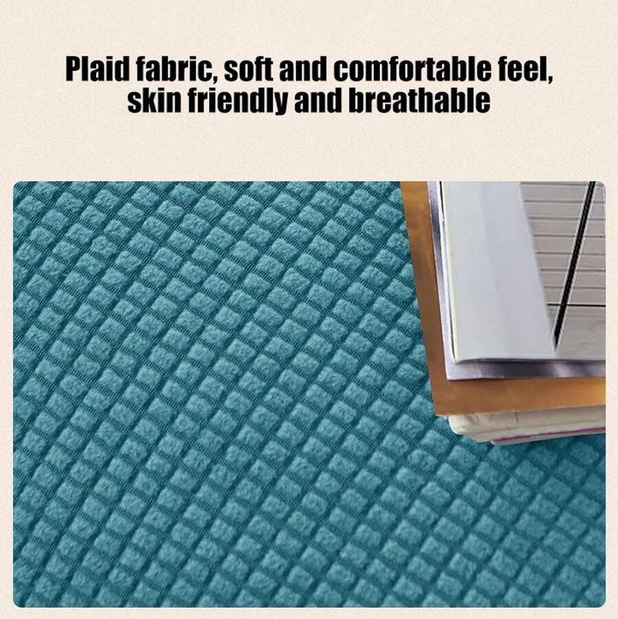 Vleugel stoelhoezen Wingback stoelhoes en poef krukhoes bankhoes met elastische band wasbare fauteuil beschermhoes voor woonkamer 7