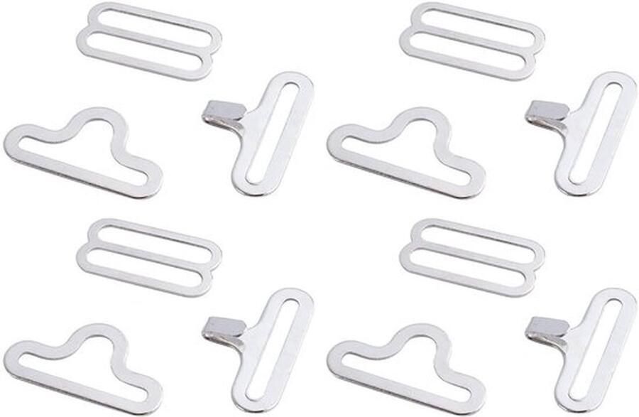 Vliegenclip 50 Sets Verstelbare Vliegenclip Haaksluiting Stropdasriem Metaalkoper Roestvrij 20mm Binnendiameter Stropdasclip