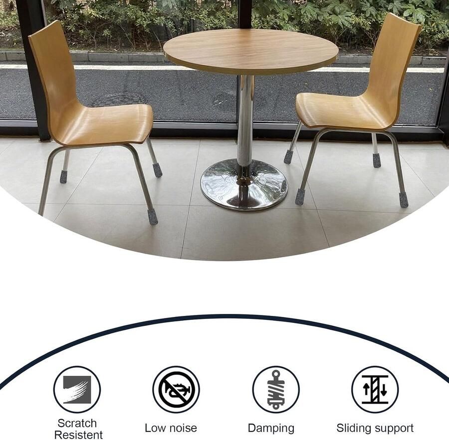 Vloerbeschermers voor biertentgarnituur 18 stuks vloerbeschermers set meubelglijders set voor bierbank tafelpoten stoelen tuintafels feesttent bank vloerbescherming viltglijders met