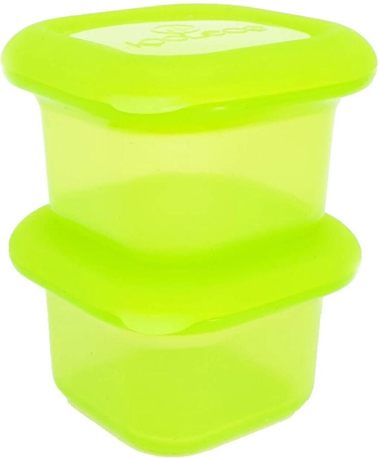 Voedselcontainer silicone 100 ml limoengroen 2 stuks