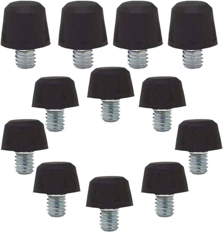 Voetbal Schoen Noppen Vervangende Noppen Kit Verbeteren Grip Dubbele Lengte Ontwerp 8mm en 11mm Zwart