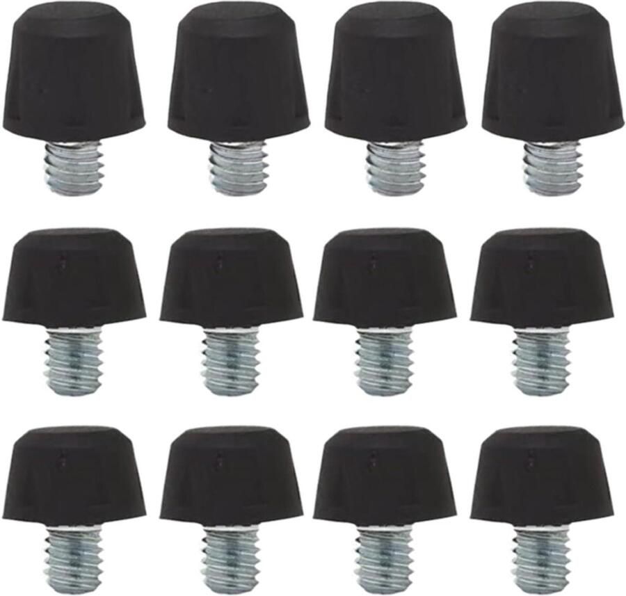 Voetbal schoen spikes Voetbal noppen Verbeterde grip Dubbele lengte stud 8 & 11 mm Zwart