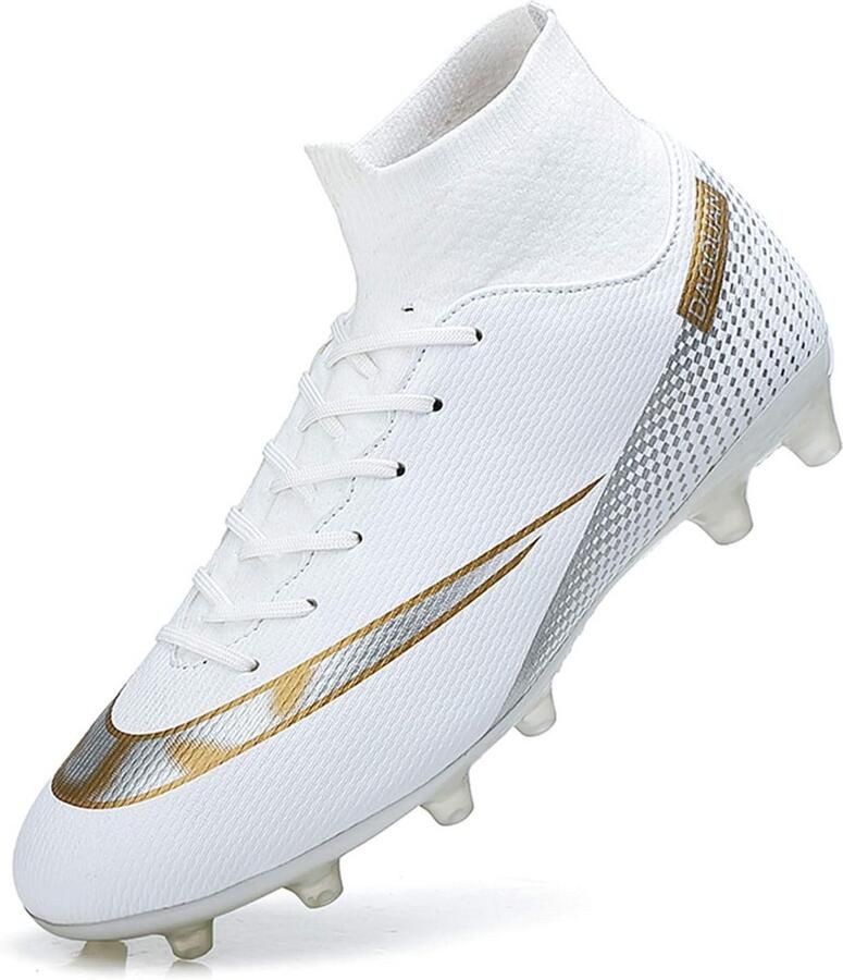 Voetbalschoenen Heren met Hoge Noppen Duurzaam en Antislip voor Kunstgras en Zachte Ondergrond
