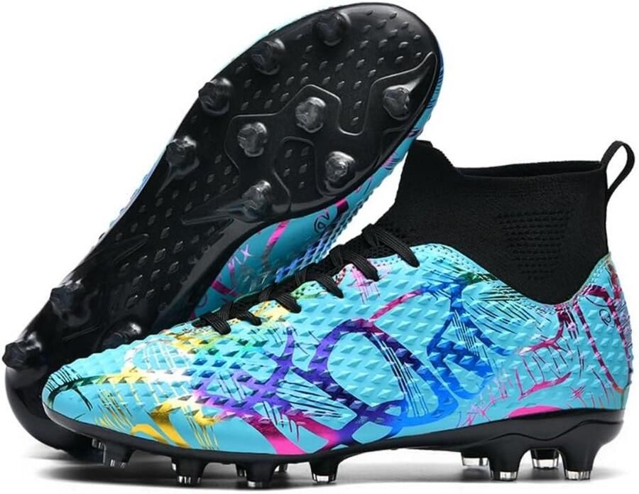 Voetbalschoenen Kinderen Hoog Model met Noppen en Spikes Professionele Trainingsschoenen