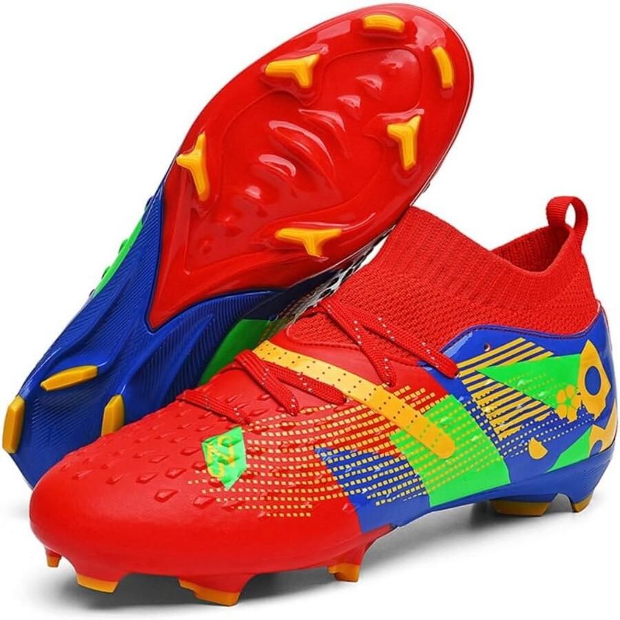 Voetbalschoenen Kinderen Hoog Model met Noppen en Spikes Professionele Trainingsschoenen