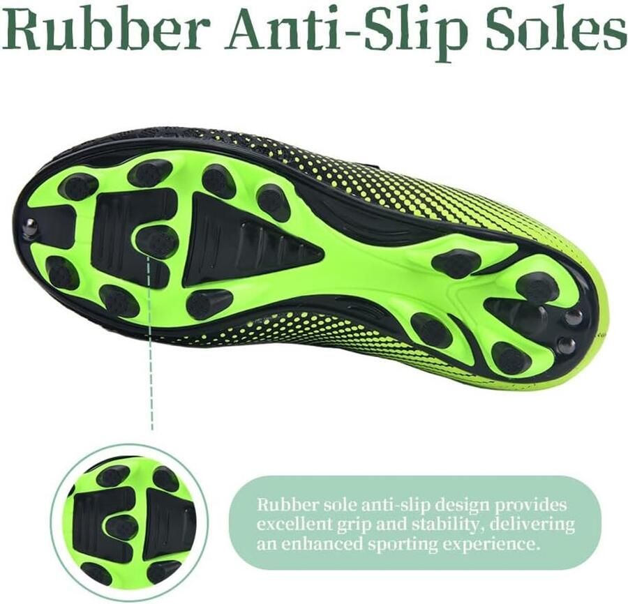 Voetbalschoenen Kinderen Soccer Schoenen Voetbal Schoenen Atletiek Training Schoenen Firm Ground Cleatschoenen Anti-Slip Lichtgewicht Outdoor Unisex 28-37