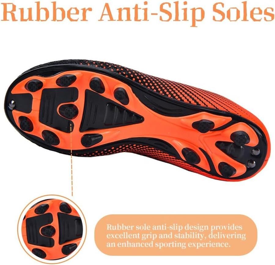 Voetbalschoenen Kinderen Soccer Schoenen Voetbal Schoenen Atletiek Training Schoenen Firm Ground Cleatschoenen Anti-Slip Lichtgewicht Outdoor Unisex 28-37