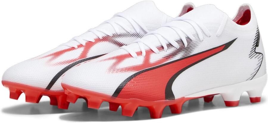 Voetbalschoenen Lichtgewicht met lage schacht White Black Fire Orchid