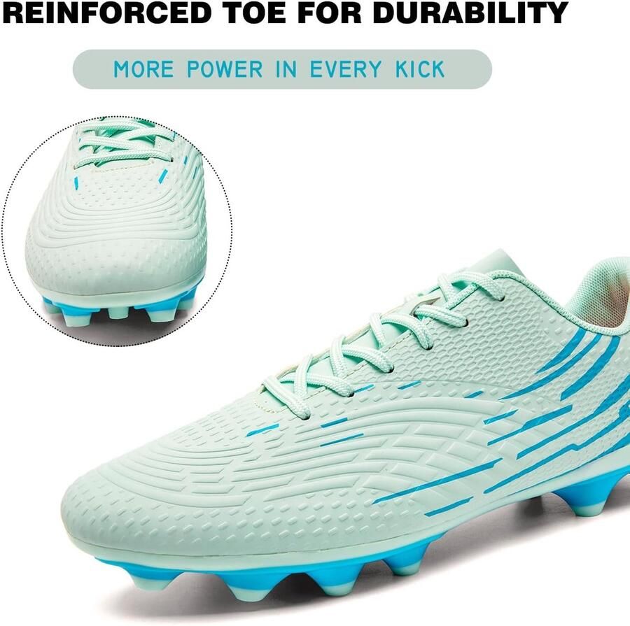 Voetbalschoenen voor heren met hoge noppen voor natuurlijk gras en binnen antislip voor training en voetbal zaalvoetbalschoenen
