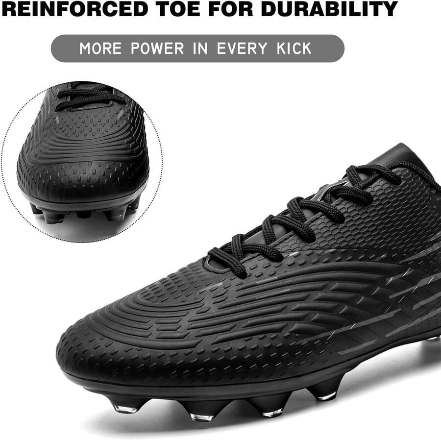 Voetbalschoenen voor heren met hoge noppen voor natuurlijk gras en binnen antislip voor training en voetbal zaalvoetbalschoenen