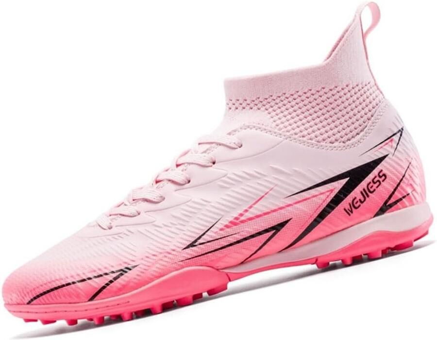 Voetbalschoenen voor Heren Roze-R EU Hoog Sokontwerp Lichtgewicht en Ademend Voor Indoor en Outdoor Voetbal