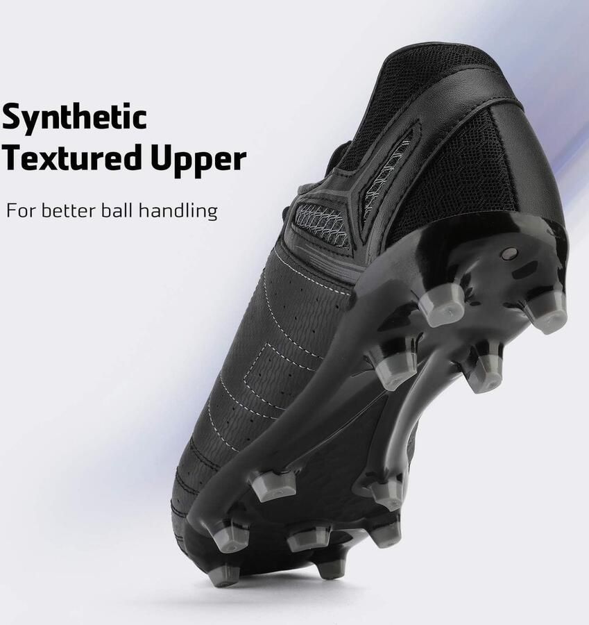 Voetbalschoenen voor heren zwart grijs