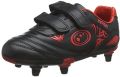 Voetbalschoenen voor jongens met 6 studs en makkelijke sluiting - Rood/Zwart