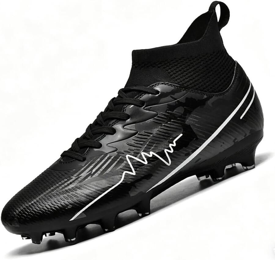 Voetbalschoenen Zwart EU High Top Professionele Voetbalschoenen Voor Heren en Jongeren
