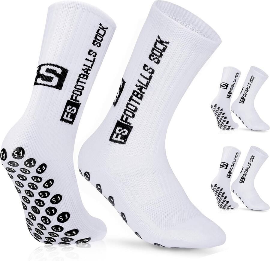 Voetbalsokken voor Heren Antislip Gripsokken Multifunctionele Sportsokken Ideaal voor Voetbal Hardlopen Basketbal en Meer