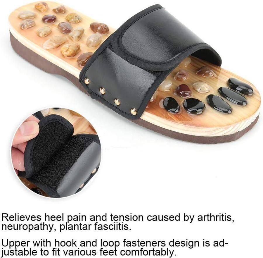 Voetmassage Slippers met Acupunctuur Kiezelstenen Reflexologie Ontspanningsmat Gezondheidszorg Massage