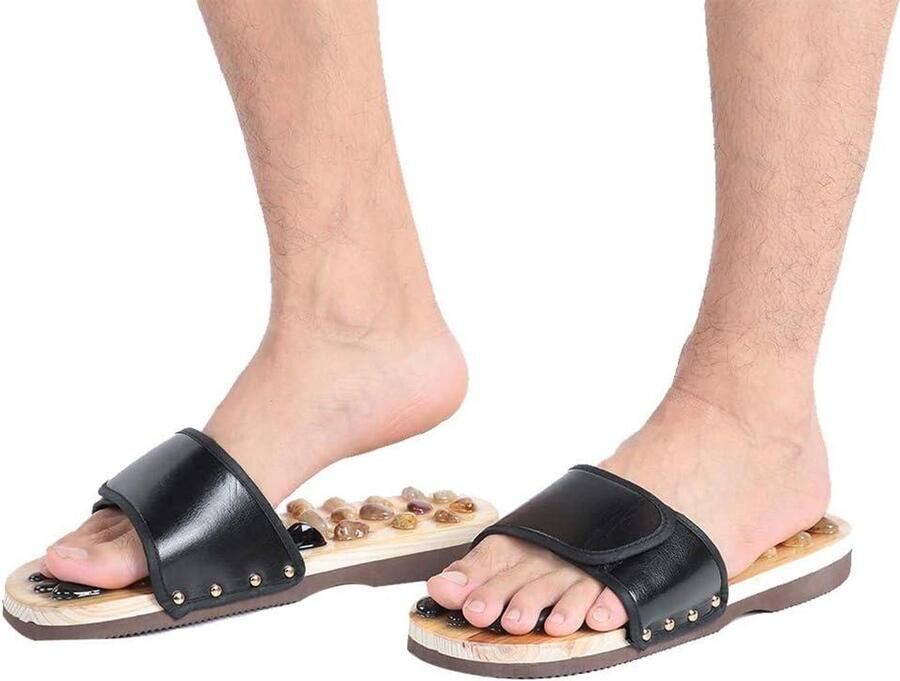 Voetmassage Slippers met Kiezelsteen Acupunctuur en Reflexologie Ontspannende Sandalen voor Voetmassage en Gezondheidszorg )