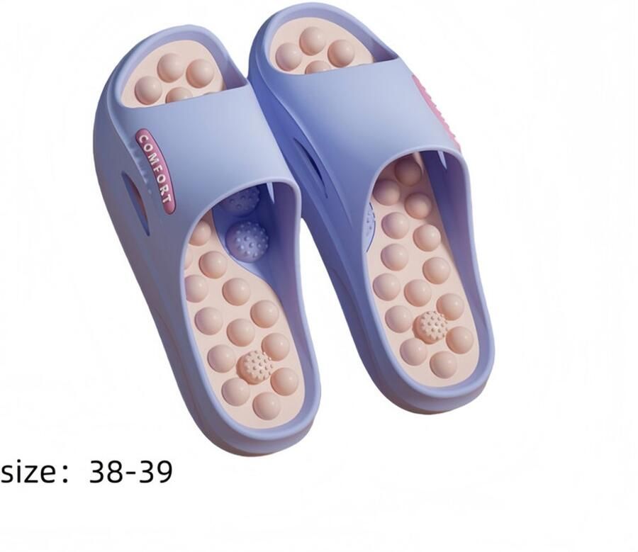 Voetmassage sloffen-Acupressuur sloffen-antislip sloffen-massage sloffen- blauw - Foto 2