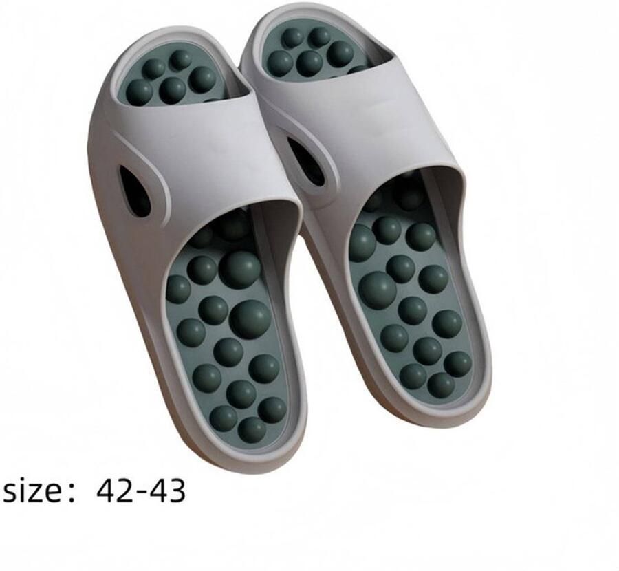 Voetmassage sloffen-Acupressuur sloffen-antislip sloffen-massage sloffen- grijs