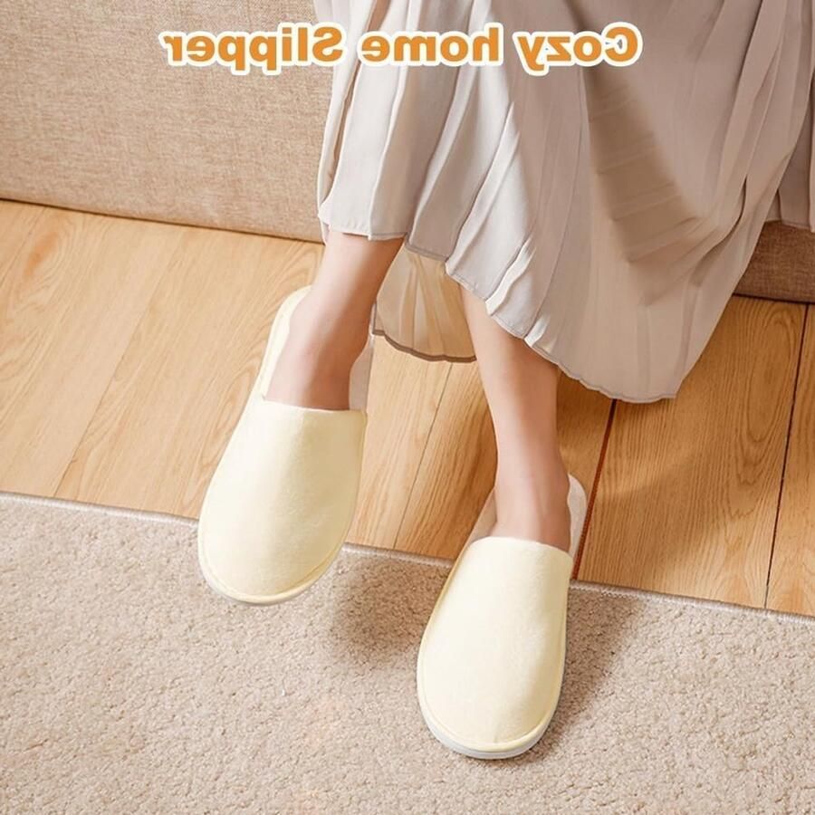 Vouwbare en Wasbare Hotel Slippers Antislip Badslippers voor Thuis en Gasten Beige L XL Comfortabel en Lichtgewicht