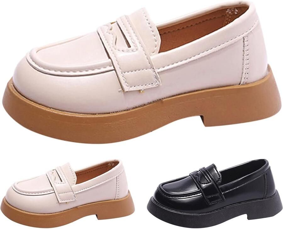 Vrijetijdsschoenen Uniseks Kinderschoenen Leer Kinderschoenen Effen Antislip Zacht Eenvoudig Ontwerp Individuele Schoenen Feestschoenen Comfort voor dagelijks gebruik