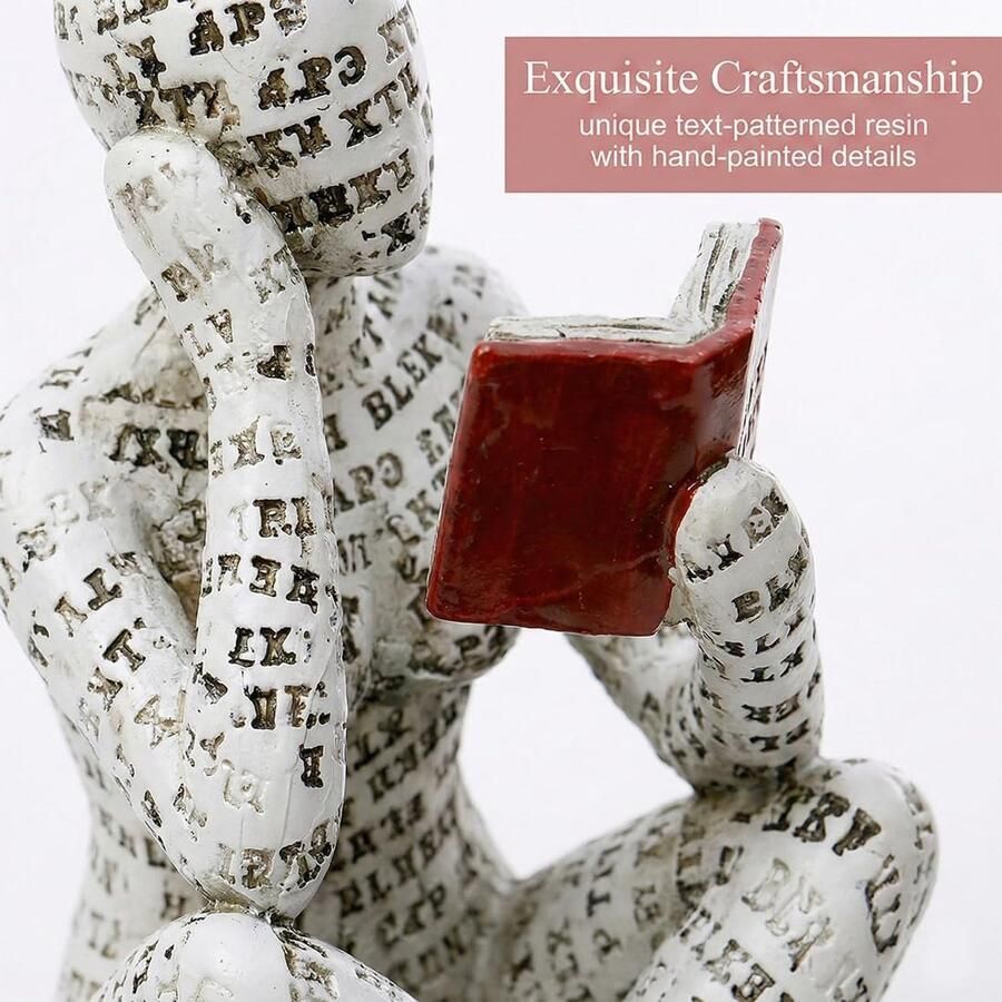 Vrouw denker lezers atten sculptuur boekenkast decoratie lezen vrouw figuur standbeeld leesfiguur sculpturen denker ornamenten voor woonkamer