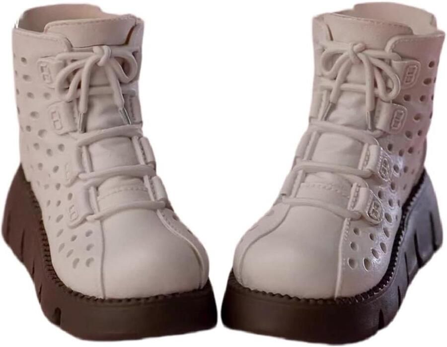 Vrouwelijke Laarzen Schoenen Poppen Actiefiguren Aankleden Stabiele Zolen 1 6 Schaal Wit