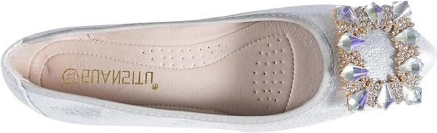 Vrouwen Ballerina's met Sprankelende Rhinestones Vouwbare Draagbare en Comfortabele Instapschoenen voor Wandelen