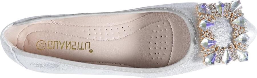 Vrouwelijke Ballerina Schoenen met Sprankelende Strass Vouwbaar en Comfortabel voor Dagelijks Gebruik
