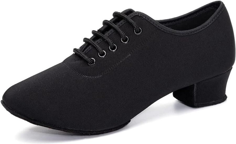 Vrouwen Ballroom Lace-up Latin Dansschoenen Gesloten Teen voor Salsa Tango en Jazz Training