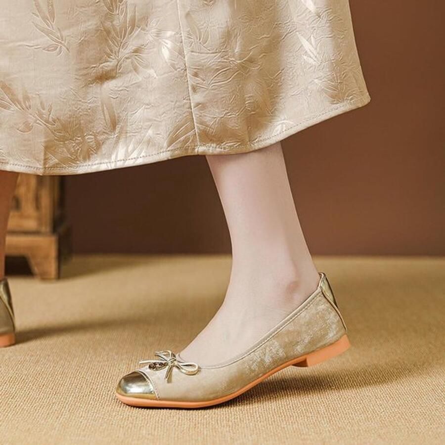 Vrouwen Flats Comfortabel Zwart Mary Jane Dressy Bowtie Slip On Geschikt voor Vrouwen Ronde Neus Ballet Flats Mooie Schoenen voor Vrouwen