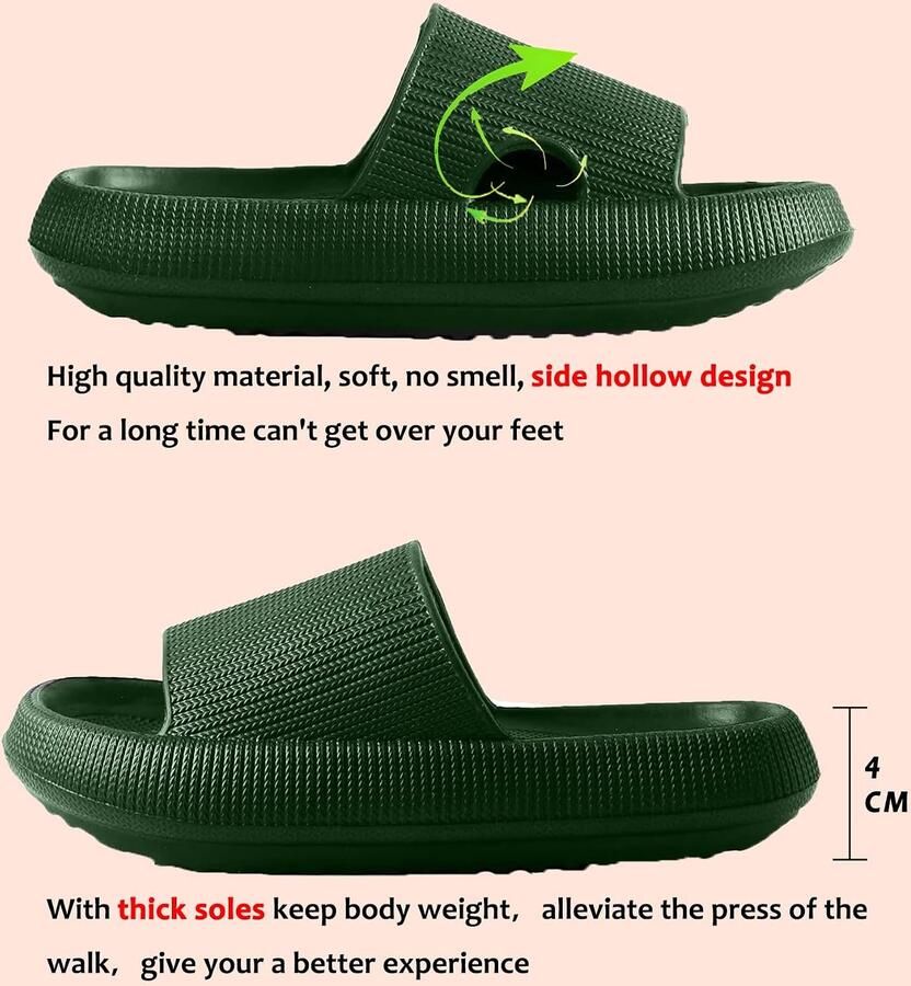 Originele Badslippers Zomer Glijbanen Sandalen Elegante Gezellige Sloffen Pantoffels Unisex Zachte Zool Antislip Slippers