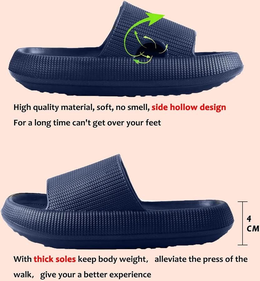 Originele Badslippers Zomer Glijbanen Sandalen Elegante Gezellige Sloffen Pantoffels Unisex Zachte Zool Antislip Slippers