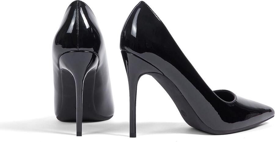 Vrouwen Hoge Hak Hof Schoenen Puntige Gesloten Teen Slip op Stiletto's Party Prom Bruiloft Hakken Schoenen