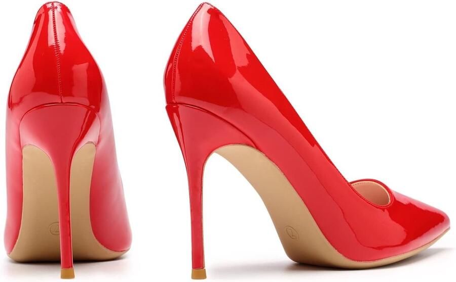 Vrouwen Hoge Hak Hof Schoenen Puntige Gesloten Teen Slip op Stiletto's Party Prom Bruiloft Hakken Schoenen