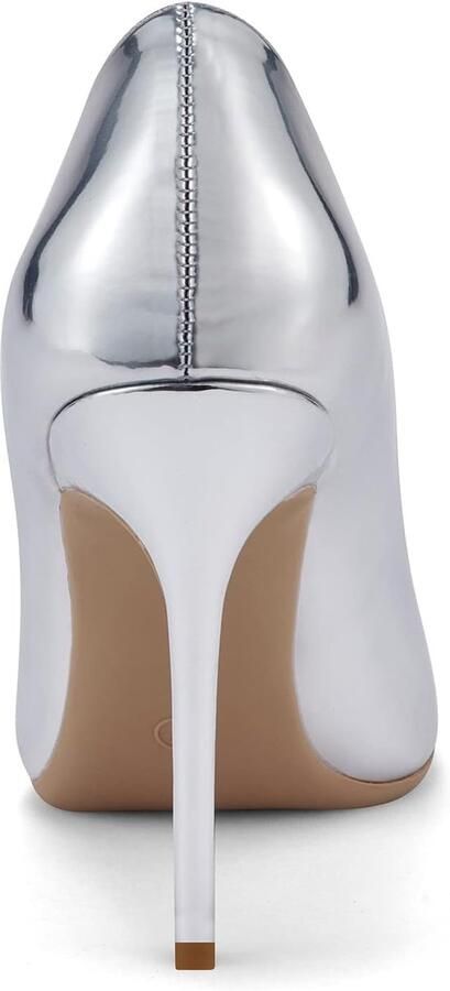 Vrouwen Hoge Hak Hof Schoenen Puntige Gesloten Teen Slip op Stiletto's Party Prom Bruiloft Hakken Schoenen